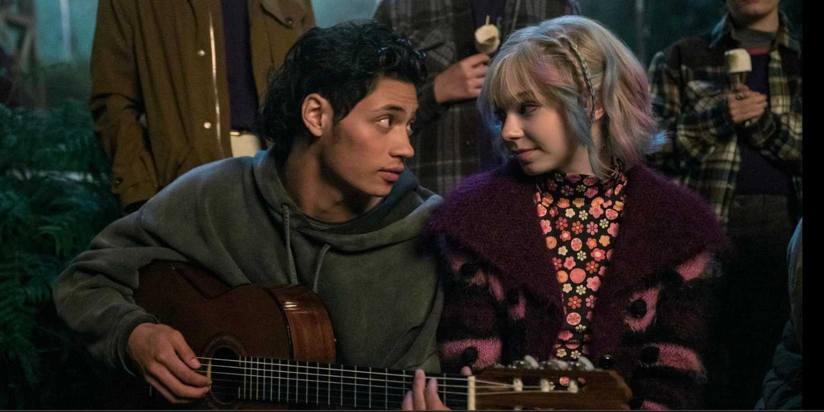 Bruno (Noah B. Taylor) and Enid Sinclair (Emma Myers) in Wednesday