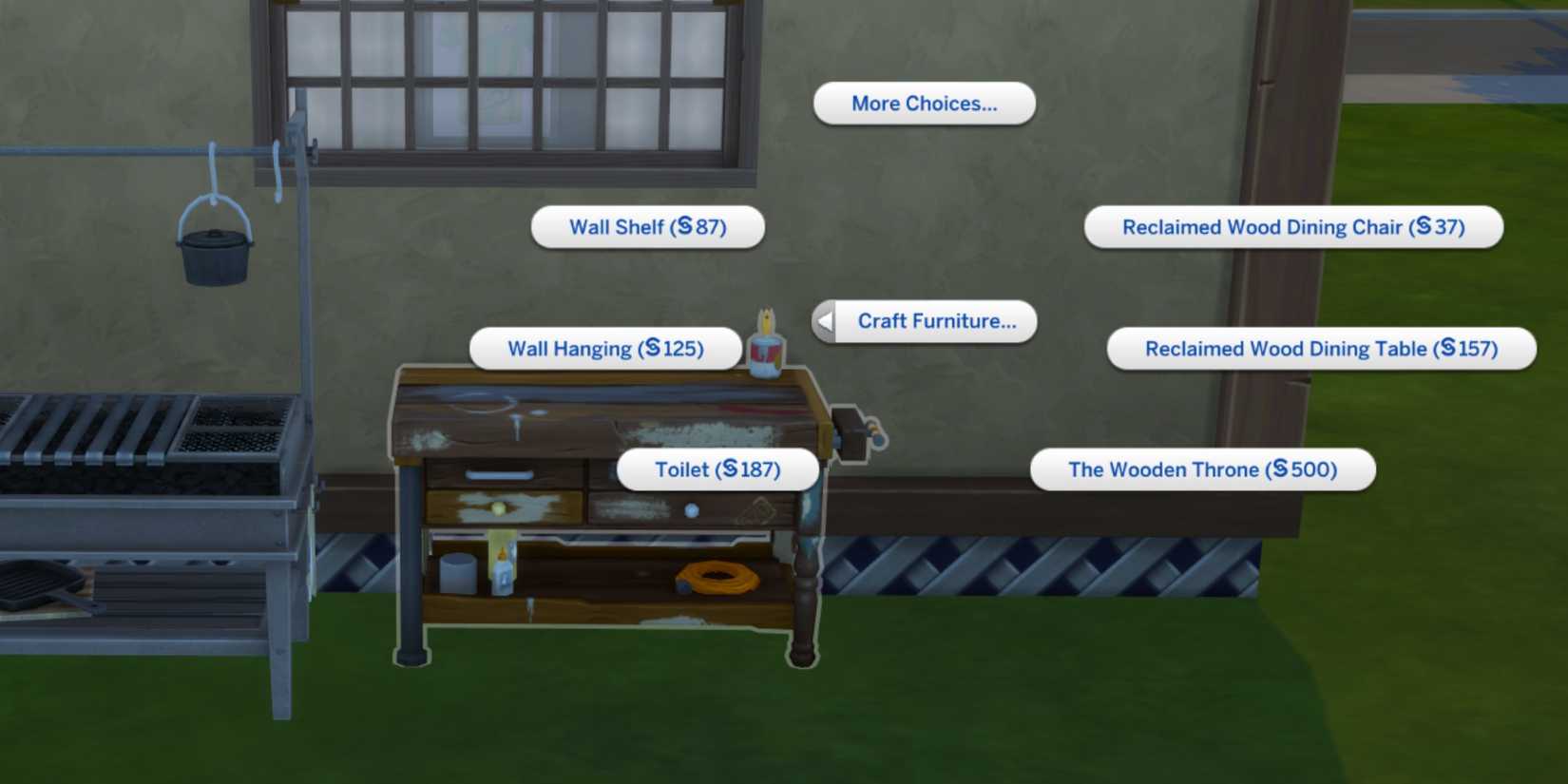 woodworking table wooden throne recipe the sims 4