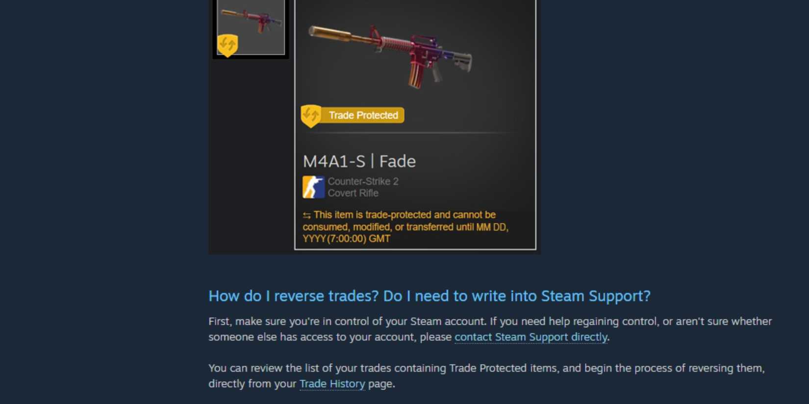 Steam trade