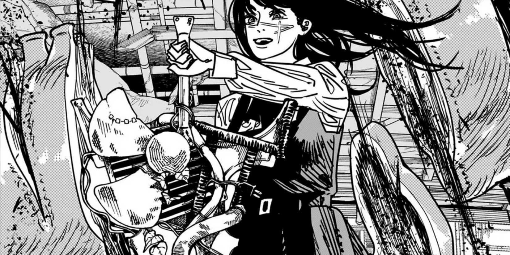 Yoru slices the Octopus Devil's tentacle with her Room 606 Sword - Chainsaw Man