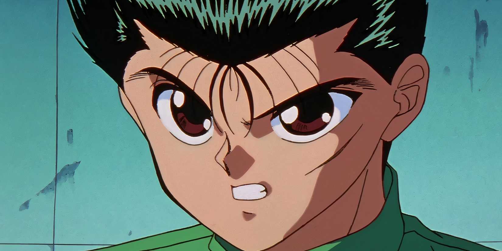 Yusuke Urameshi bares his teeth.