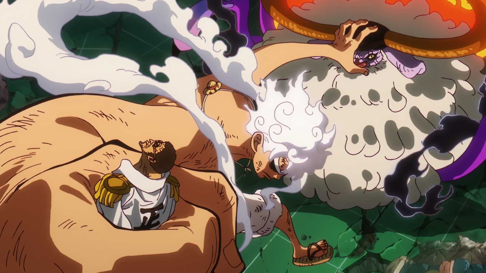 Luffy grabs Saturn and Kizaru one piece episode 1143 release