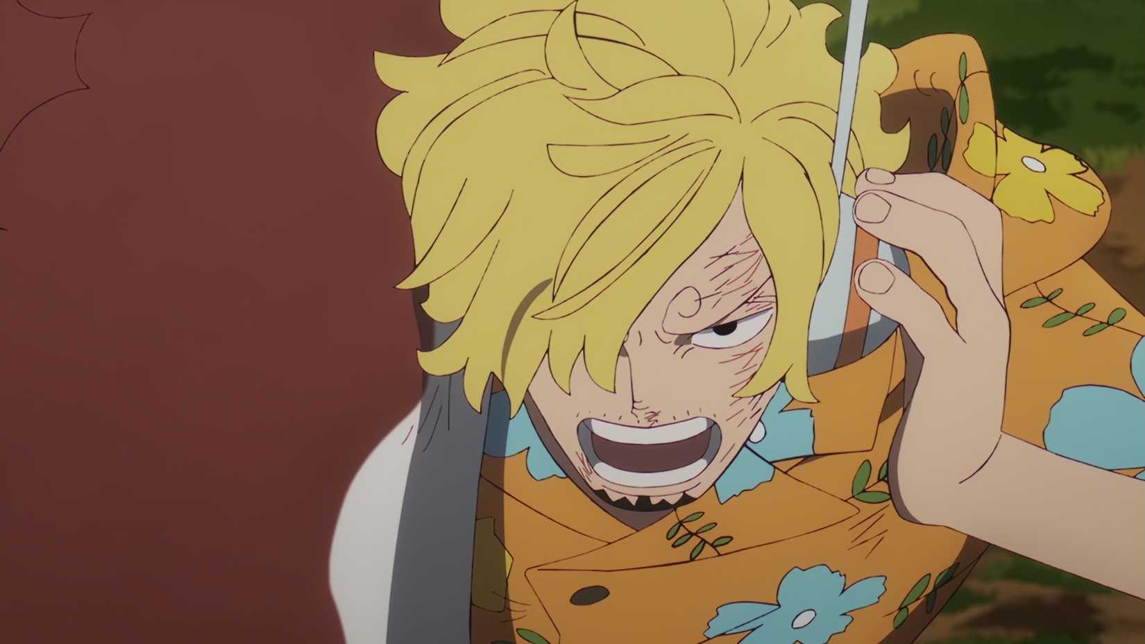 Sanji running with Vegapunk one piece episode 1145 where to watch