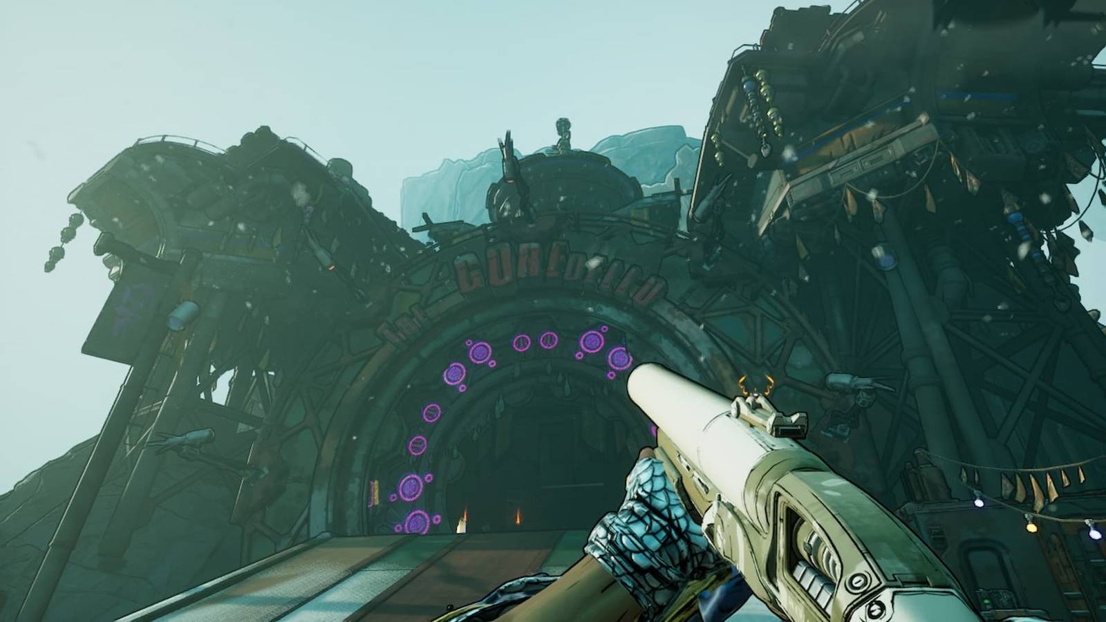 Borderlands 4 Goredello entrance morning