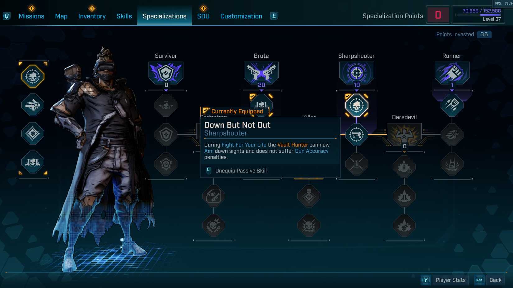 BL4 Down But Not Out Specialization Skill