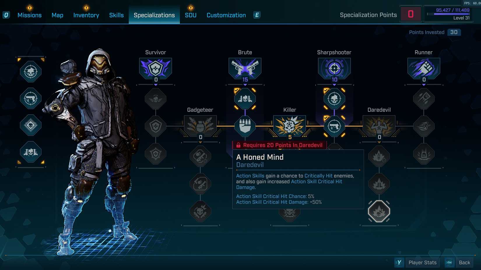 BL4 Honed Mind Specialization