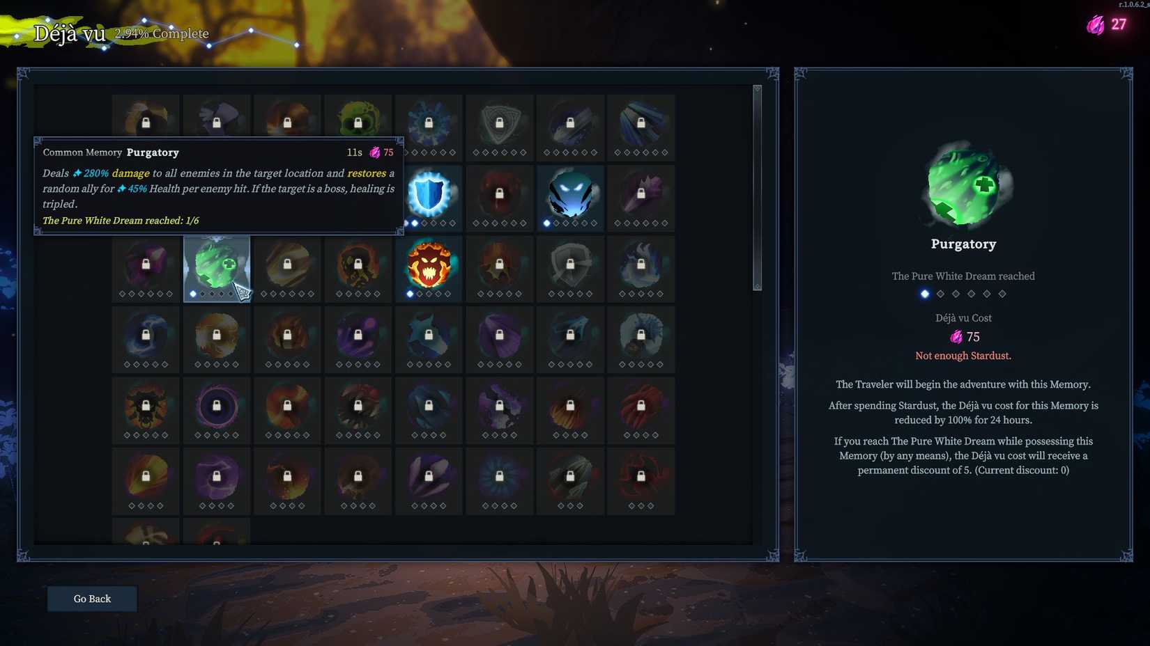 Shape of Dreams Memory Skill