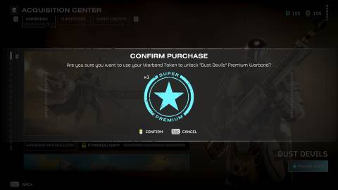 Spending a Warbond Token in HD2