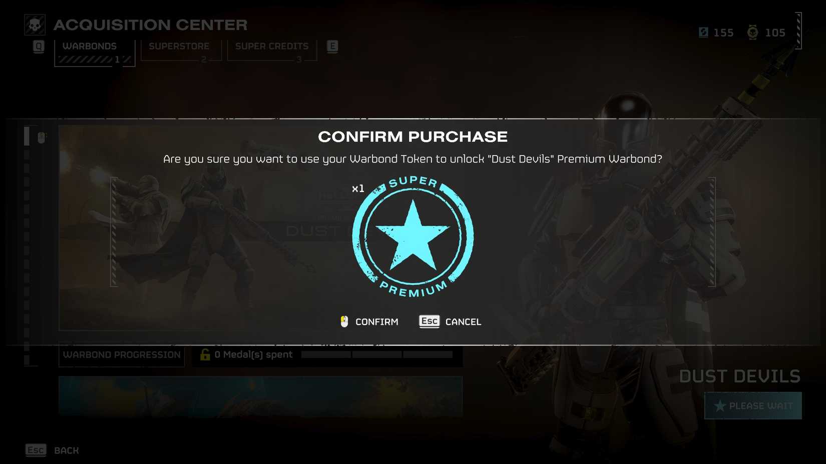 Spending a Warbond Token in HD2