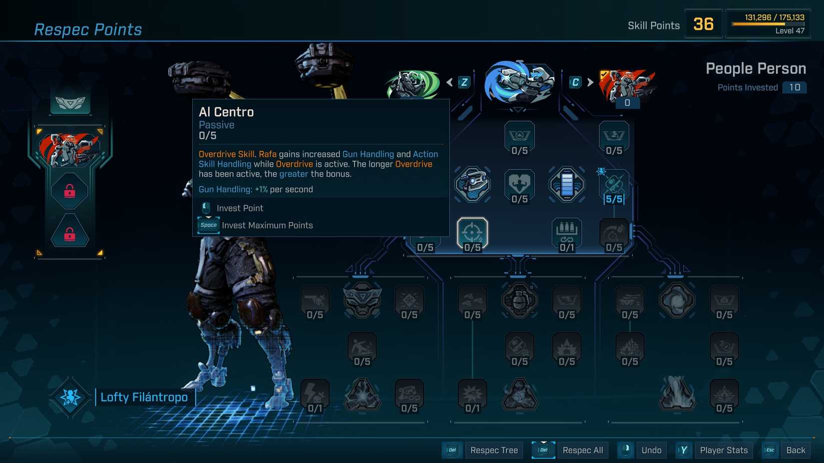 BL4 Rafa Al Centro skill description