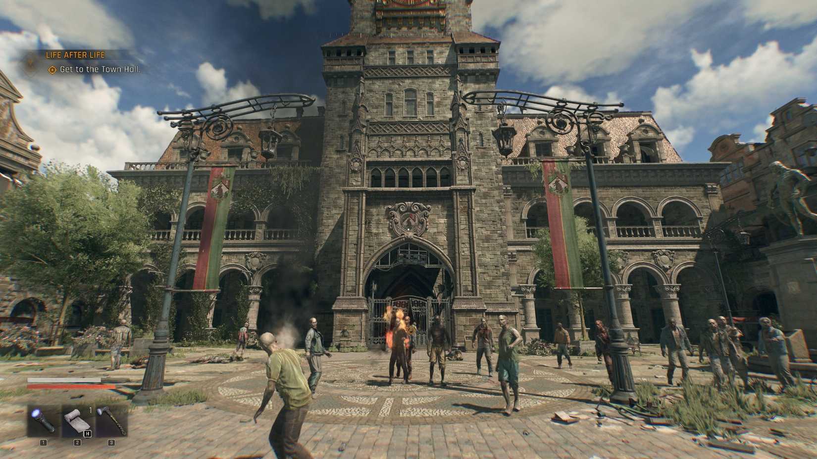 The light of the town hall of the animal