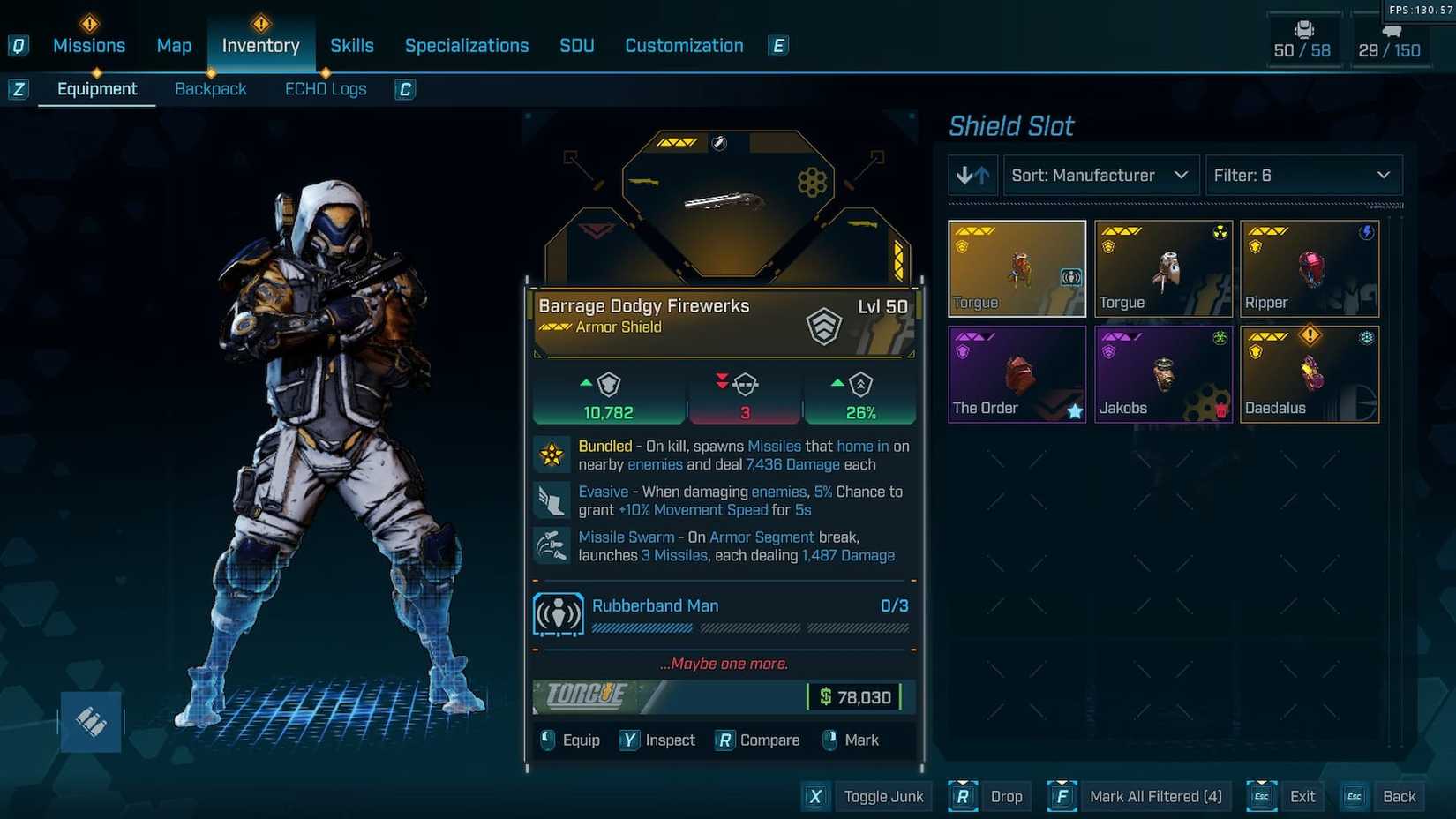 BL4 Firewerks Shield with Rubberband Man