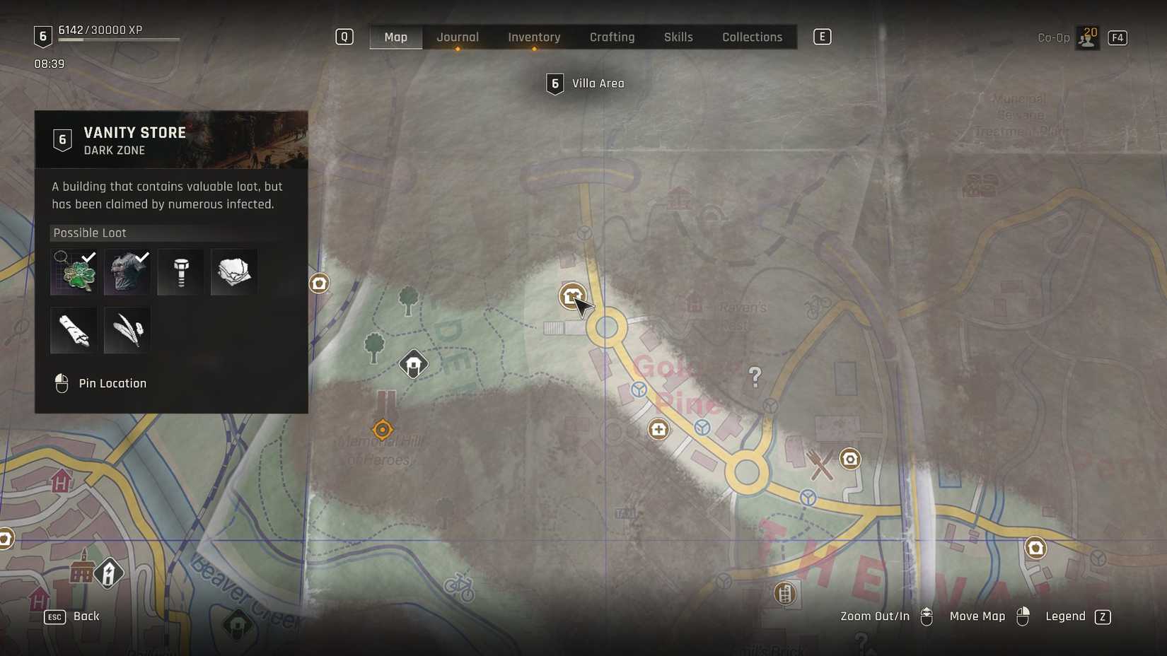 Dying Light: The Beast Scavenger chest piece map location