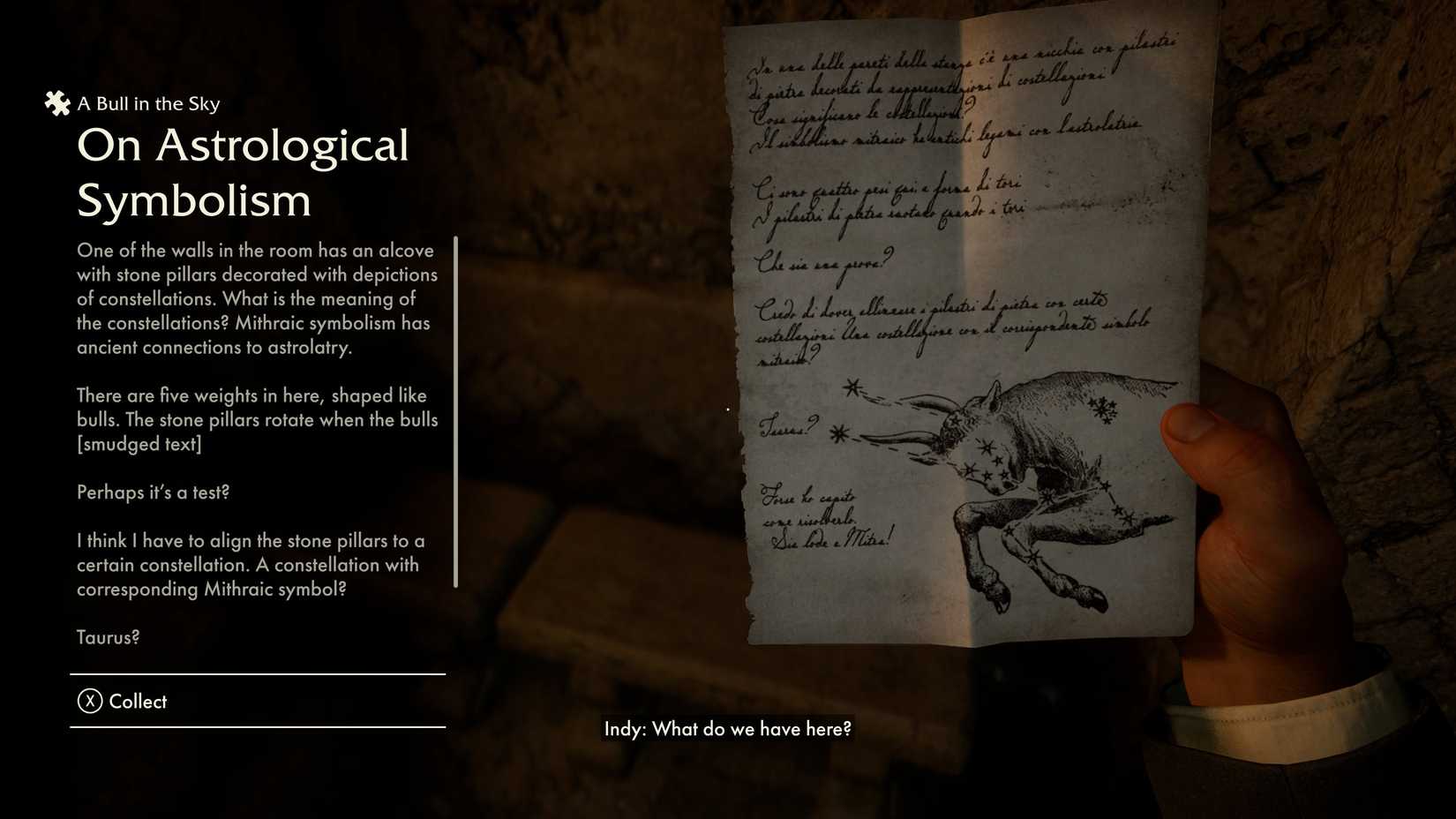 A Bull in the Sky Clue Indiana Jones and Order of Giants