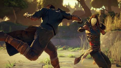 A character blocking another's punch in Absolver