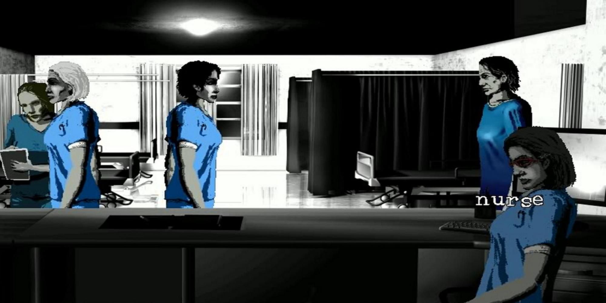 A creepy hospital in The Cat Lady