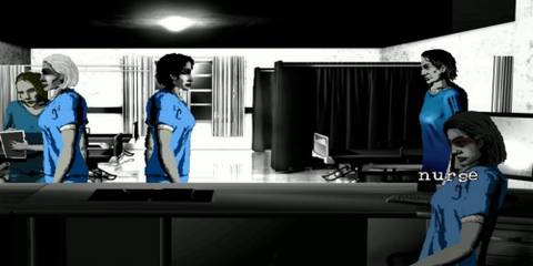 A creepy hospital in The Cat Lady