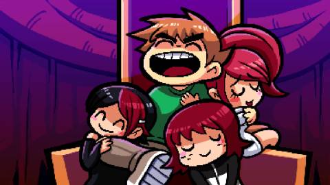 A cutscene in Scott Pilgrim vs. The World