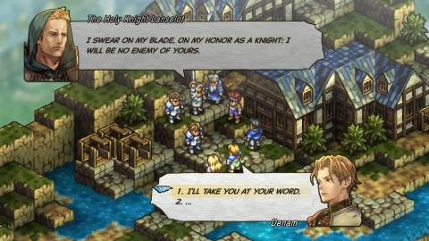 A dialogue box in Tactics Ogre
