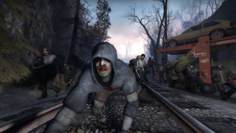 A group of zombies in Left 4 Dead