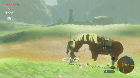 A horse in The Legend of Zelda Breath of the Wild