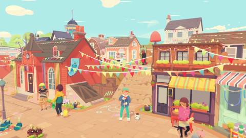 A lively town in Ooblets