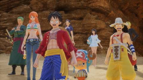 A scene featuring character in One Piece Odyssey