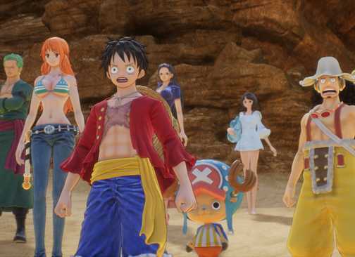 A scene featuring character in One Piece Odyssey