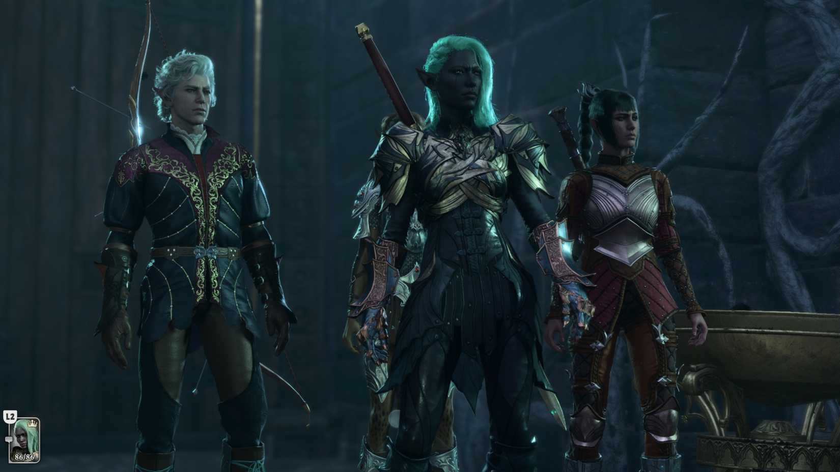 A scene featuring characters in Baldur's Gate 3