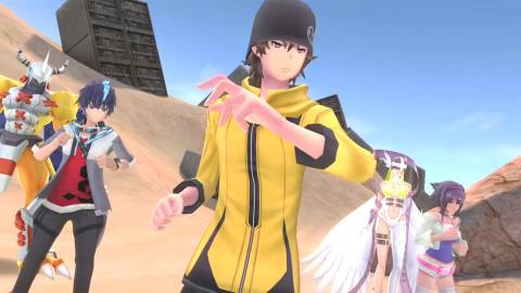 A scene featuring characters in Digimon World Next Order