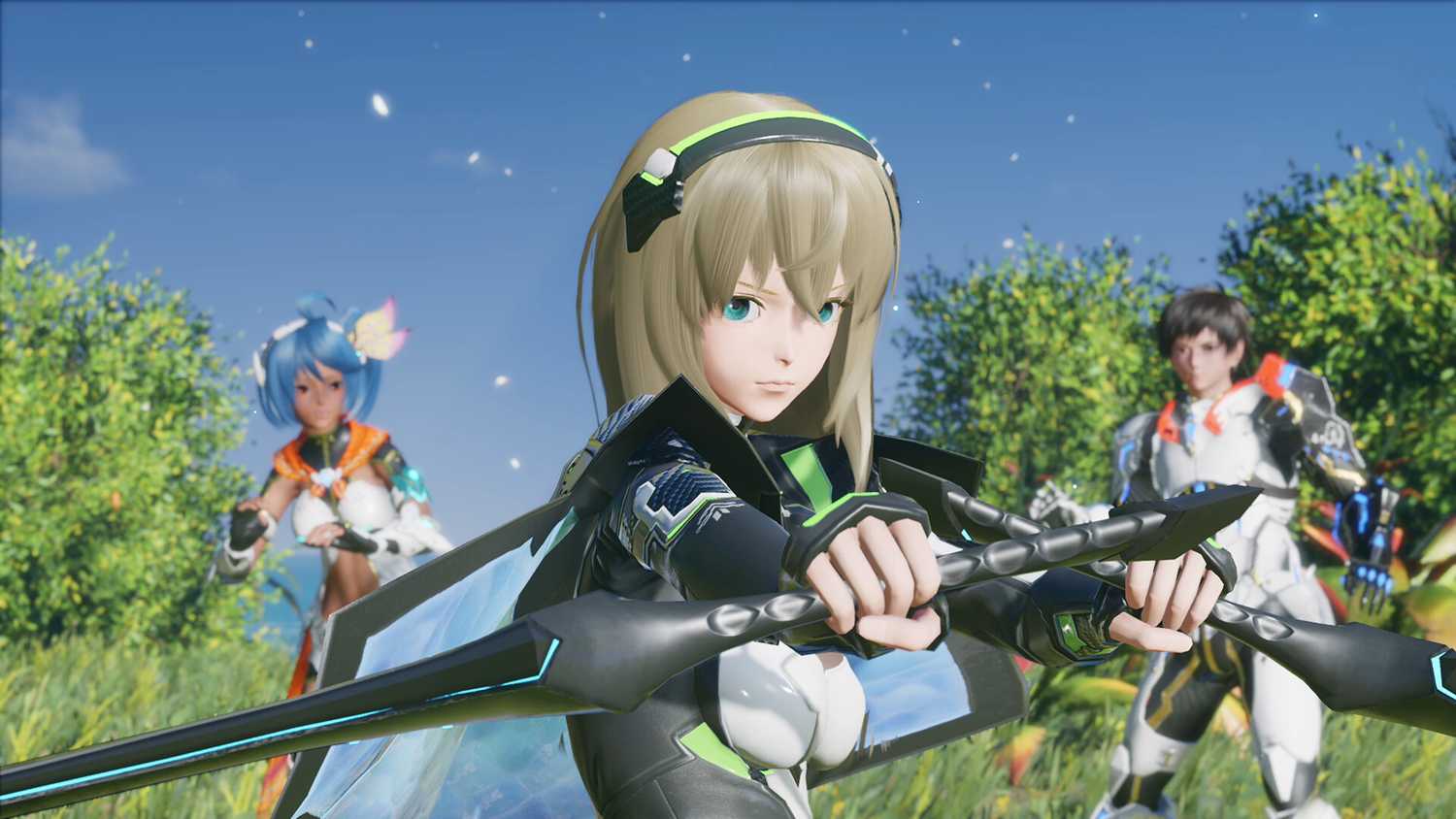 Adegan menampilkan karakter di Phantasy Star Online 2 New Genesis