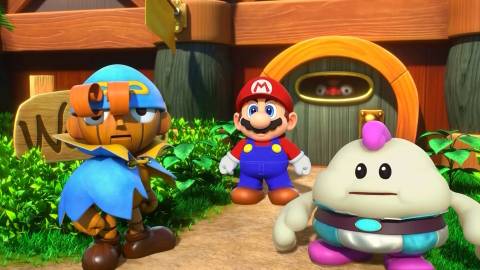 A scene featuring characters in Super Mario RPG (2023)