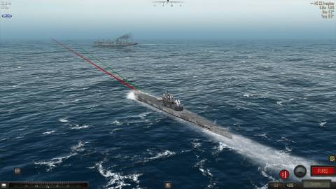A submarine aiming torpedoes in Atlantic Fleet