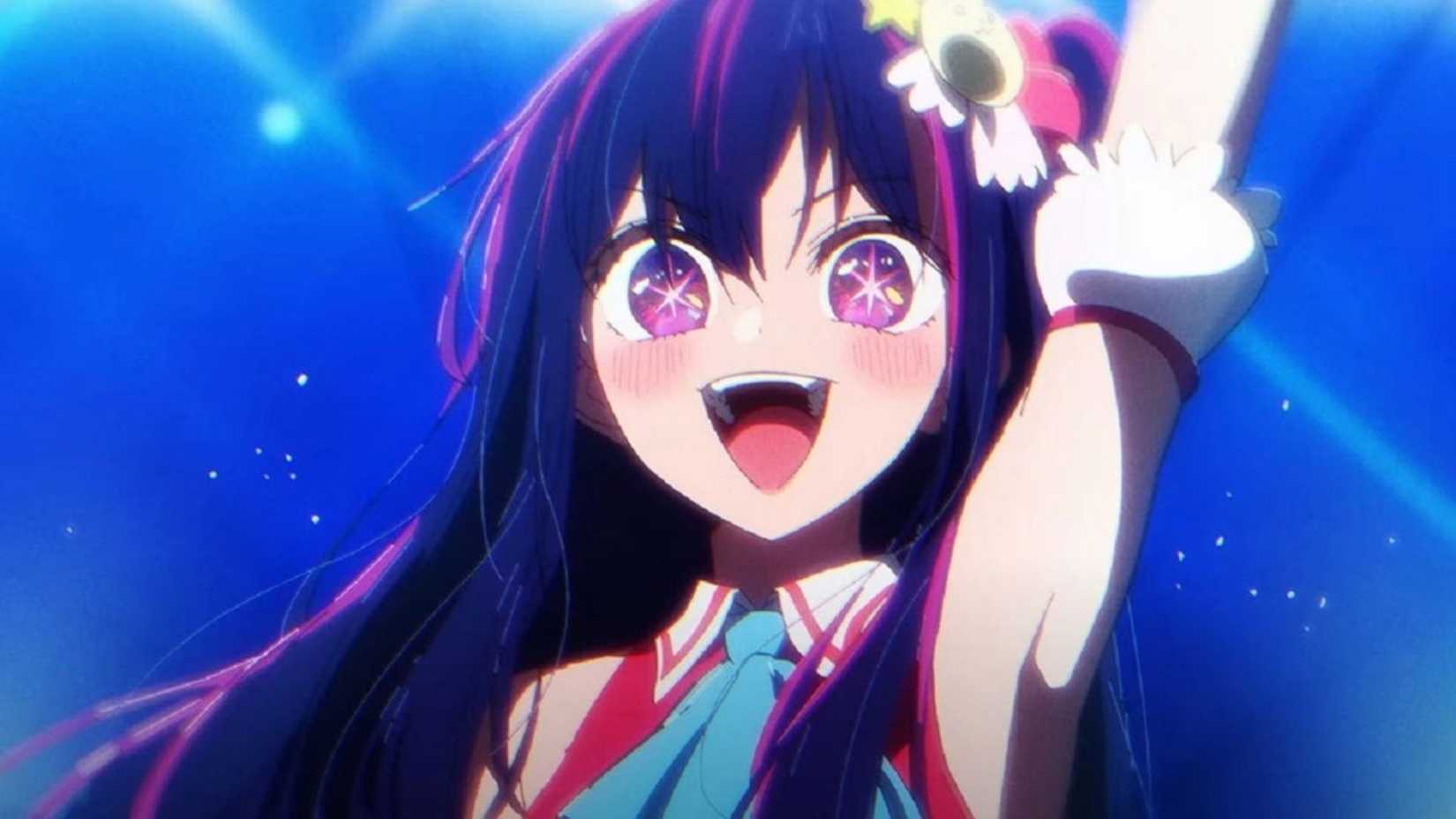 Ai Hoshino singing on stage - Oshi no Ko