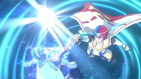 Alear performing a special move alongside Marth - Fire Emblem Engage