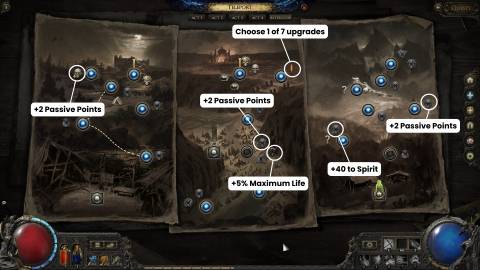 all permanent bonuses in interludes in path of exile 2