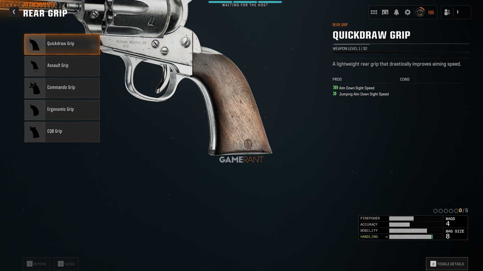 All Rear Grips for the Gravemark .357