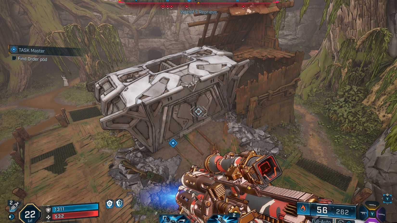 Approaching the Order Pod Task Master Quest Borderlands 4