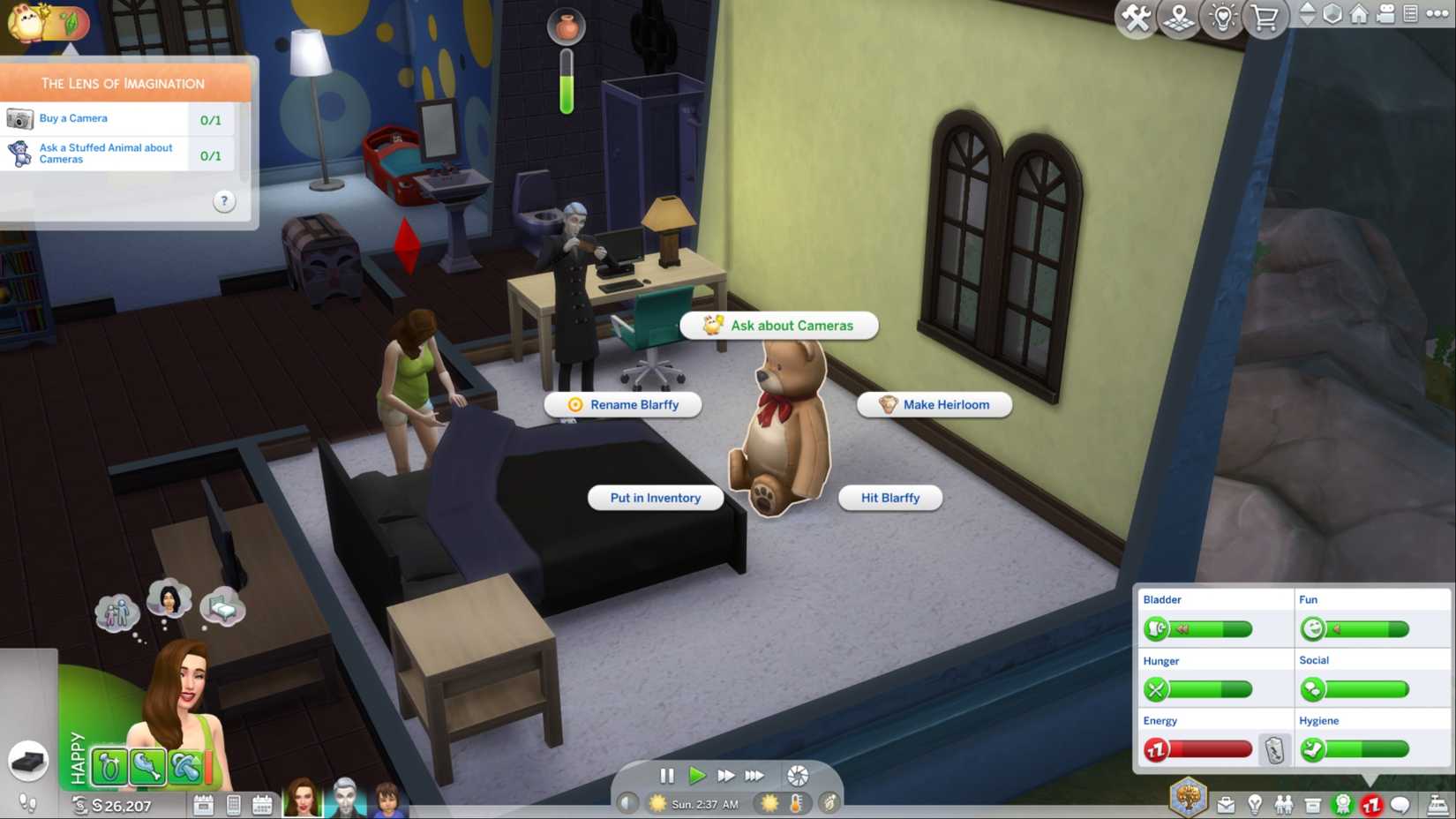 ask about cameras the sims 4