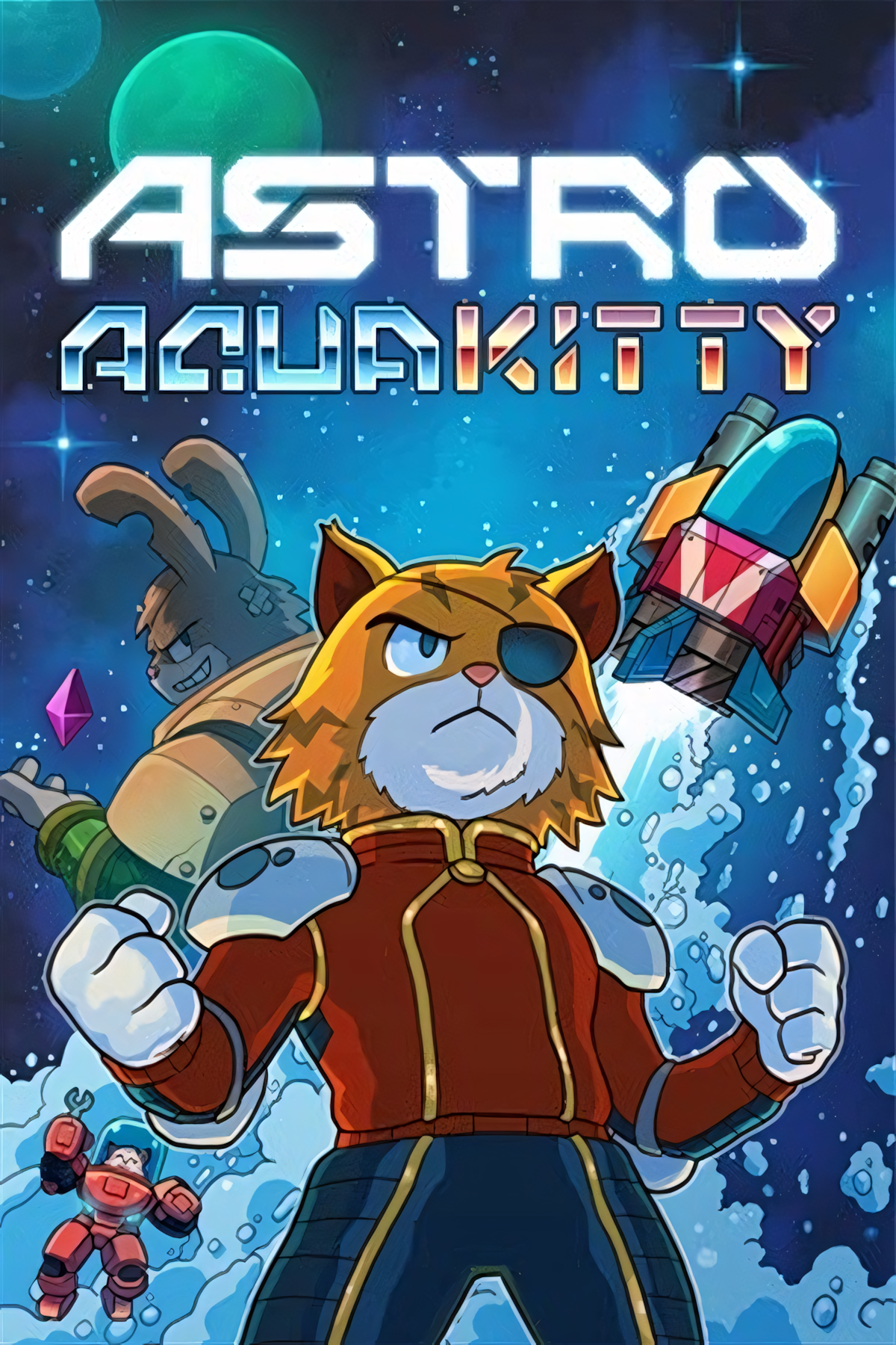 Astro Aqua Kitty Tag Page Cover Art