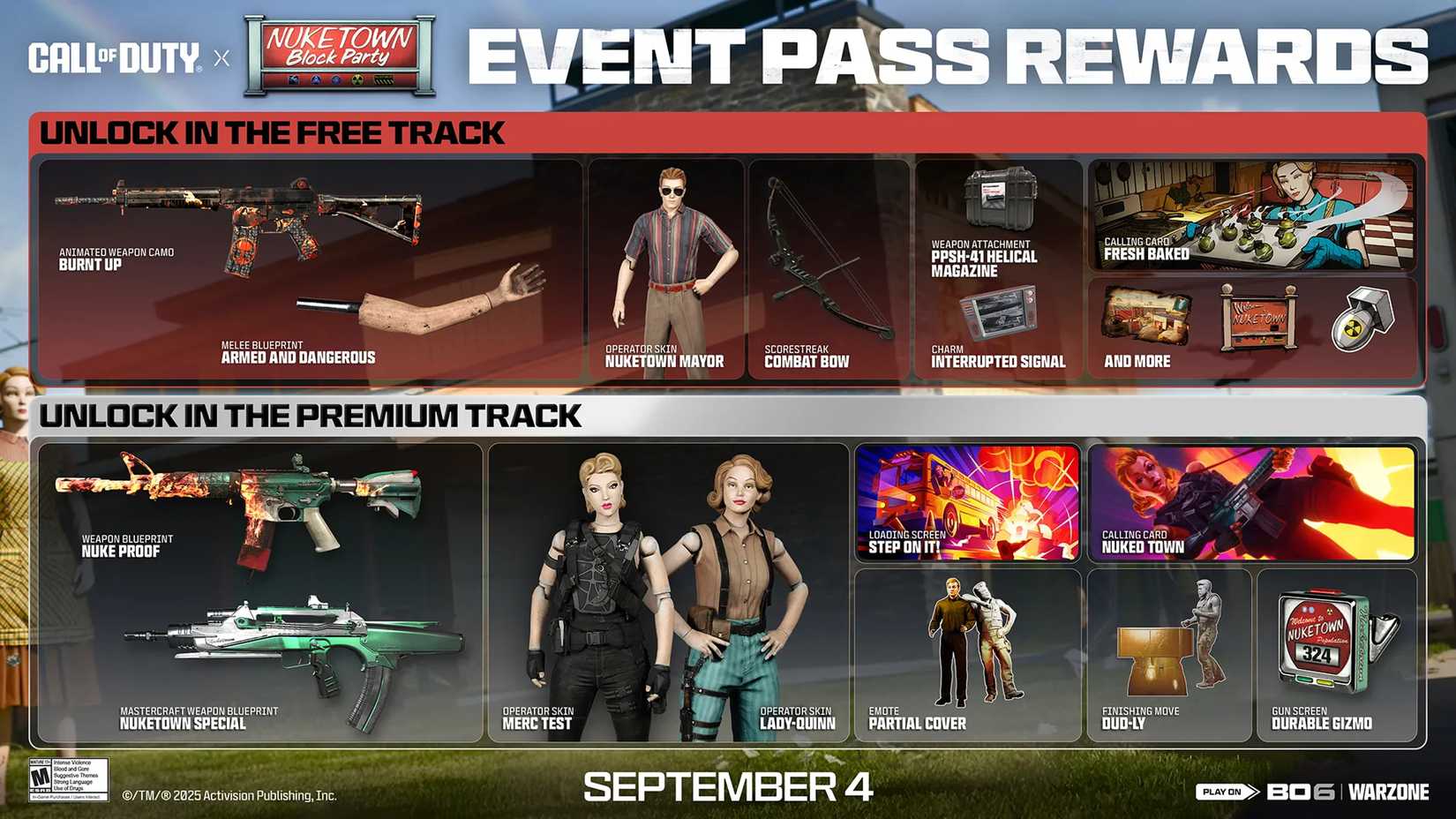 Atomic Block Party Event Pass Rewards in Black Ops 6
