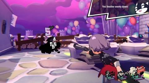 Attacking an enemy in Persona 5 Tactica