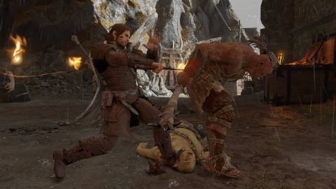 Attacking an orc in Middle-earth Shadow Of War