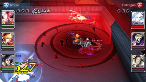 Attacking enemies as Ichigo in Bleach Brave Souls