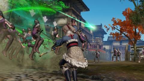 Attacking enemies as Takumi in Fire Emblem Warriors (2017)