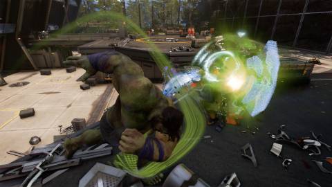 Attacking enemies as The Hulk in Marvel's Avengers