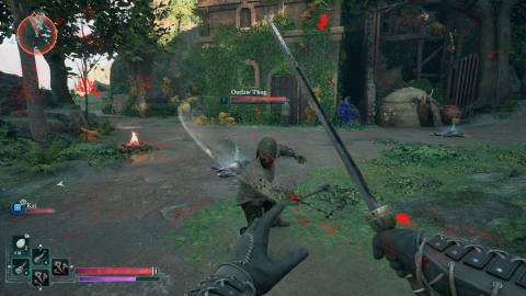 Attacking enemies in Avowed