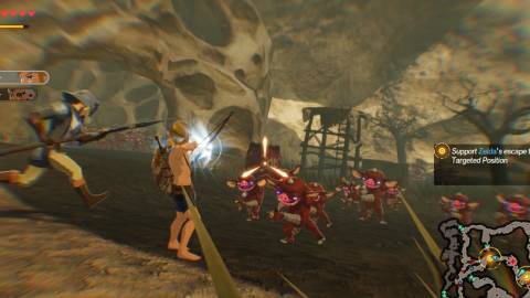 Attacking enemies with a bow in Hyrule Warriors Age of Calamity