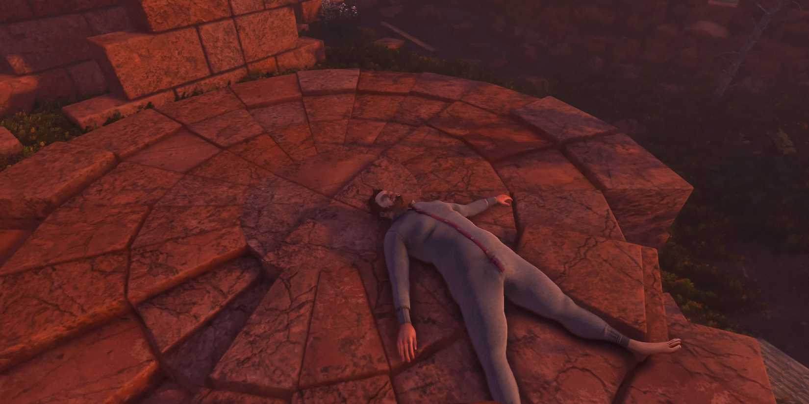 baby-steps-game-rant-advance-gameplay-nate-lying-on-ground-after-falling