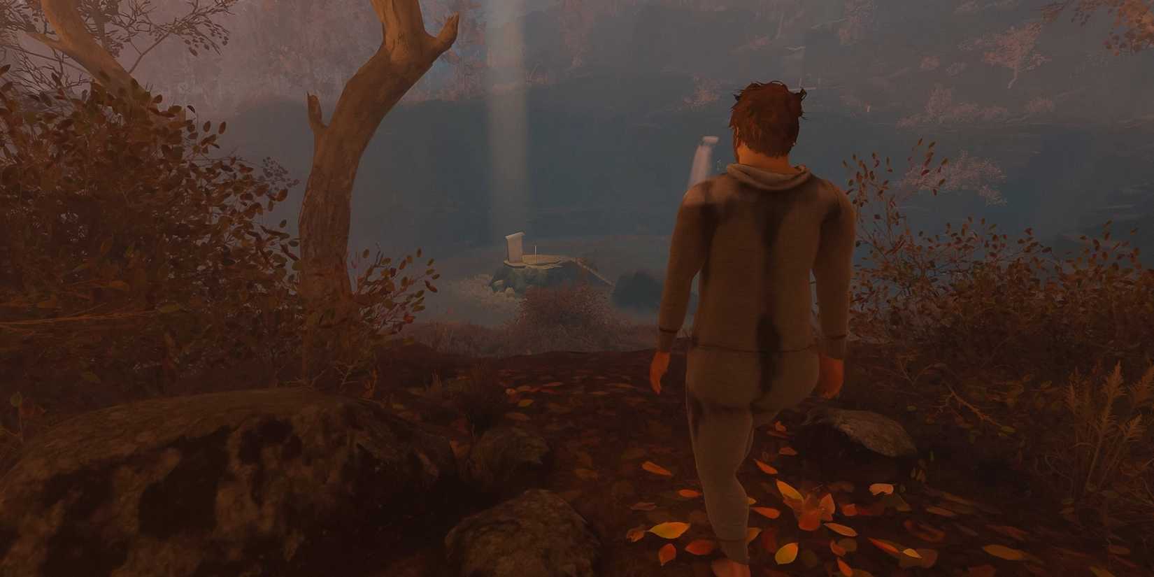 baby-steps-game-rant-advance-gameplay-nate-walking-towards-outhouse-toilet